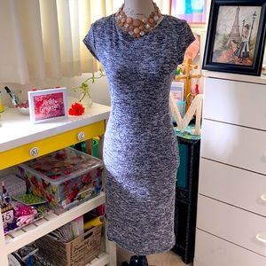 Black and white body con dress. Lined.